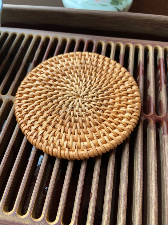 闲置中式天然手工藤编茶杯垫紫砂壶垫（单个价...