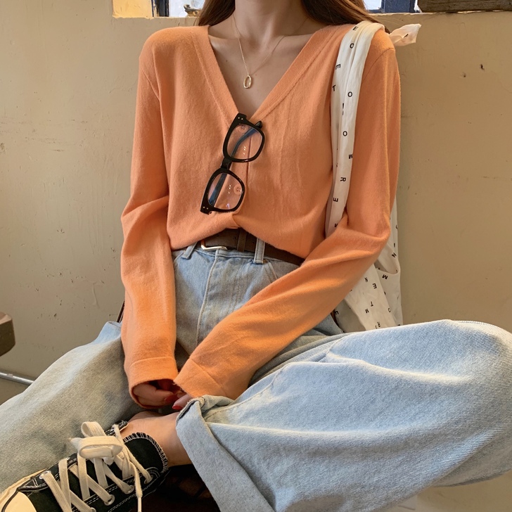 包邮捡漏春季上衣女韩版时尚休闲百搭纯色简约...