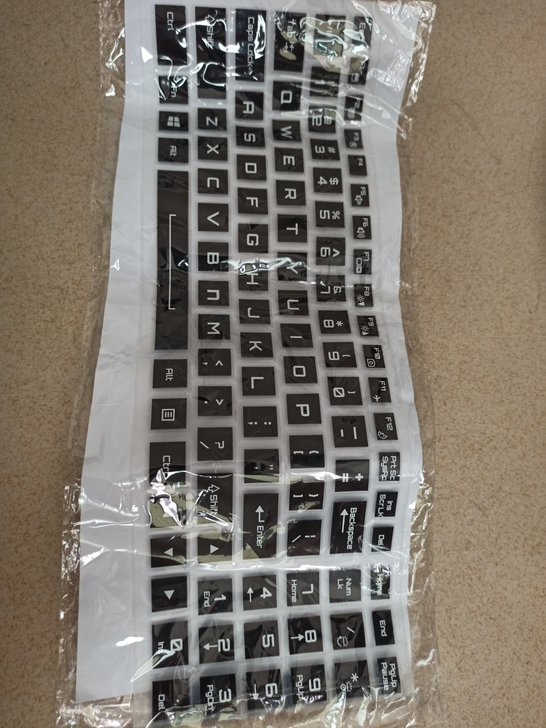 蓝天p751/p775等笔记本键盘膜