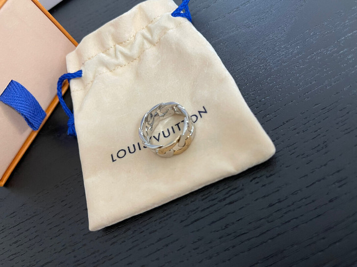 louis vuitton 银色古巴戒指 ...