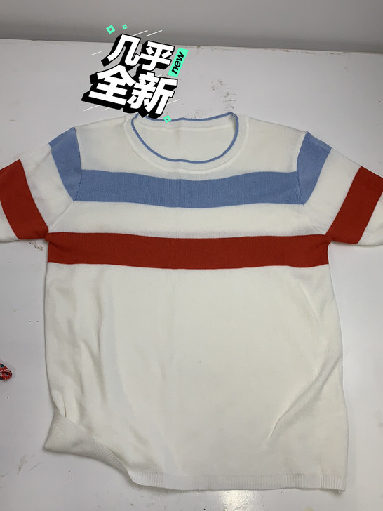 夏秋装女款165可穿S码! 毛针织衫白色红...