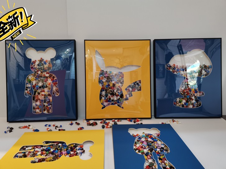 比卡丘，史卢比，全新卡通创意装饰画kaws...