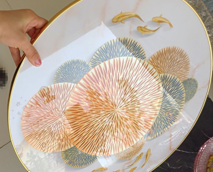 新款圆形九鱼图玄关装饰画聚财招财入门走廊过...