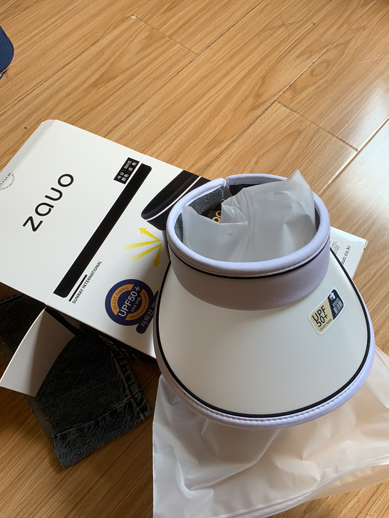 韩国ZAUO夏季出行百搭防紫外线遮阳帽空顶...