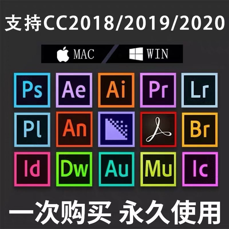 全家桶PS软件AI PR AE中文版远程p...