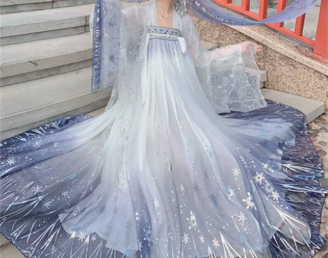 汉服女正品原创仙气飘逸古风齐腰襦裙齐胸广袖...