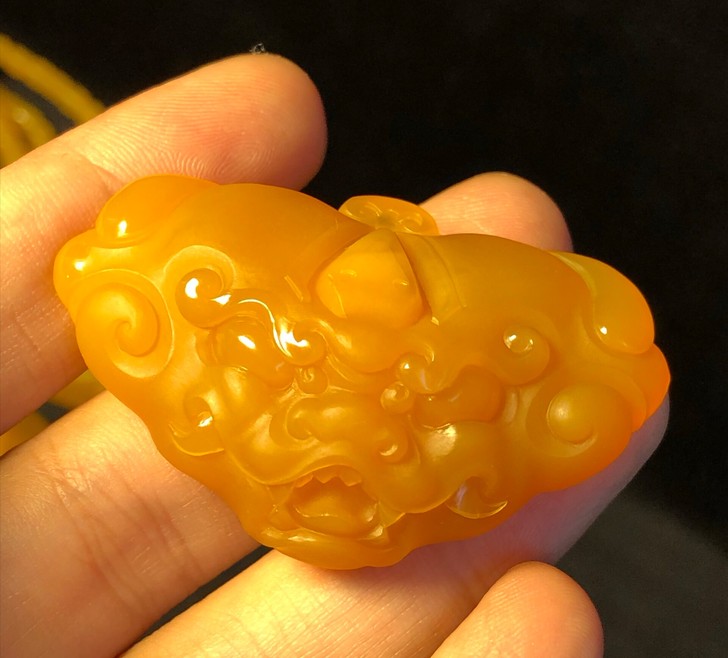 黄龙玉缅黄缅料苏工仿古守护吊坠挂件项链