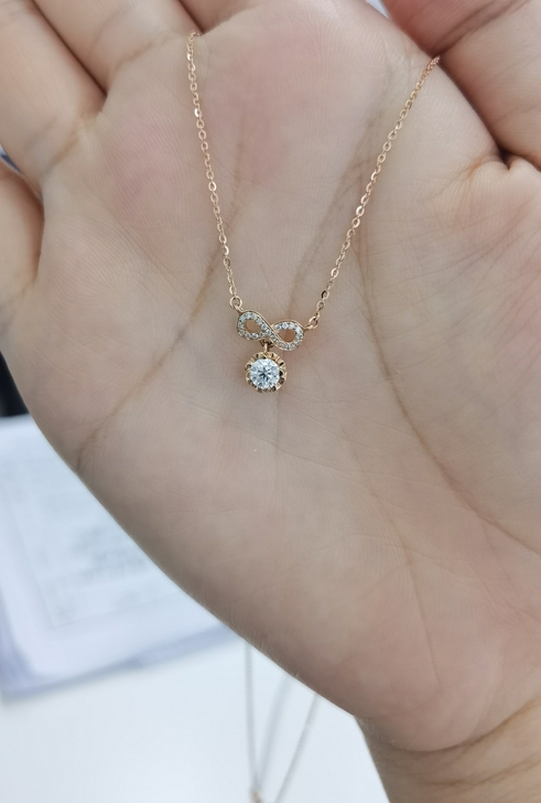 瑞恩钻石项链 玫瑰金 全新全套票据都在fo...