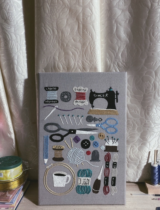 樋口榆美子刺绣画