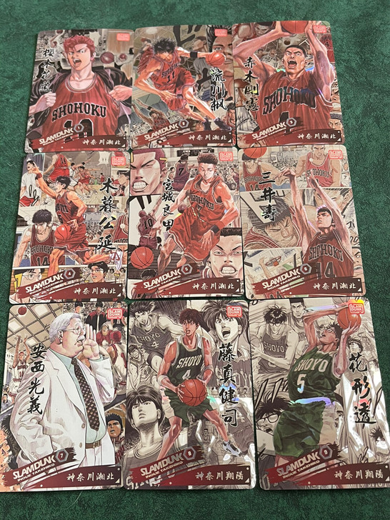 B、卡人镭雕灌篮高手闪卡24张如图 ，全套...