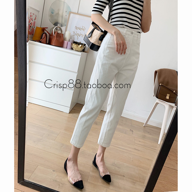 bi收 春夏季高腰舒适薄款宽松显瘦百搭微哈...