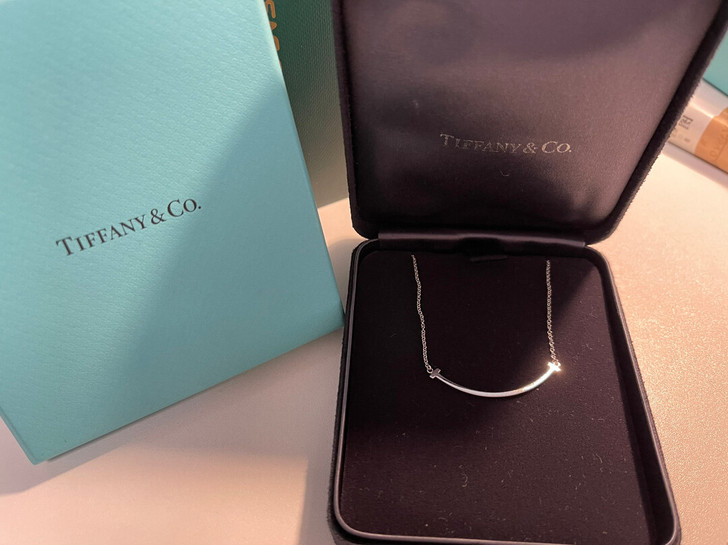 Tiffany T smile 笑脸 银色...