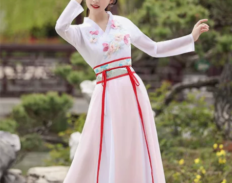 粉色汉服女夏款中国风原创正品夏季超仙气古风...
