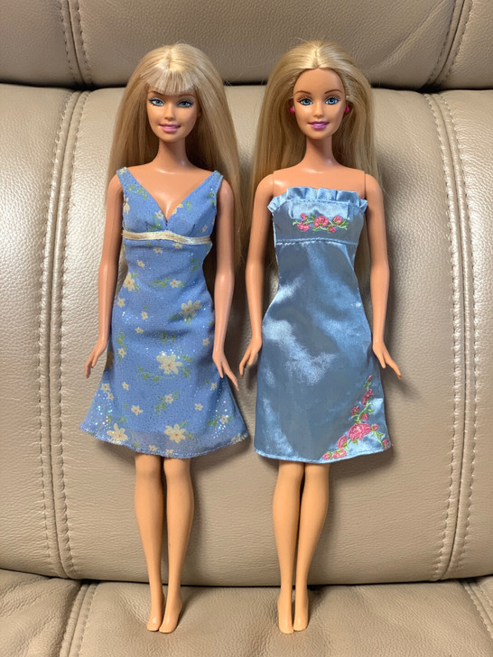 美泰芭比娃娃，绝版老娃，妆容完美，头发顺滑...