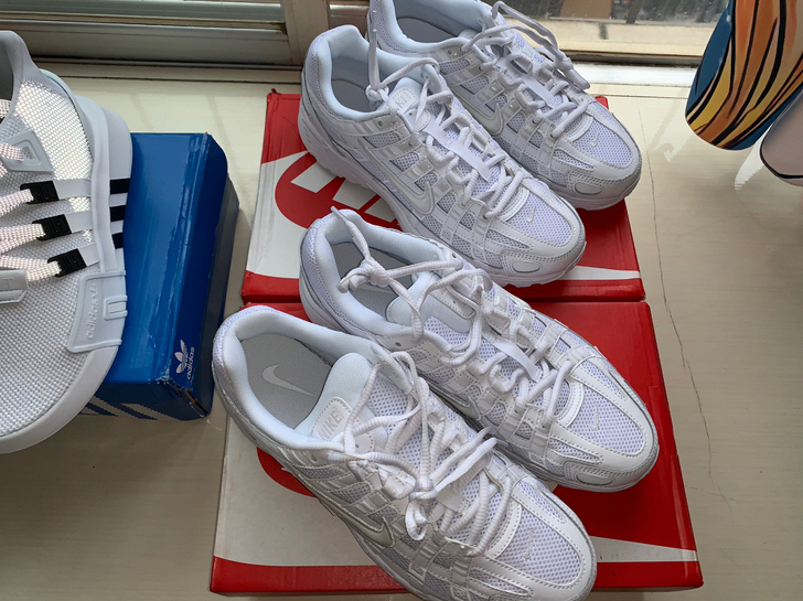 耐克NikeP-6000男子春秋休闲纯白复...