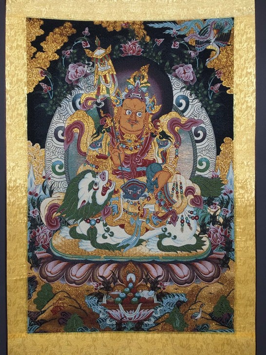 编号：唐卡155。批发中堂唐卡刺绣画 织锦...