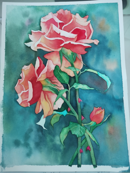 水彩画作品（临摹作品）水彩装饰画