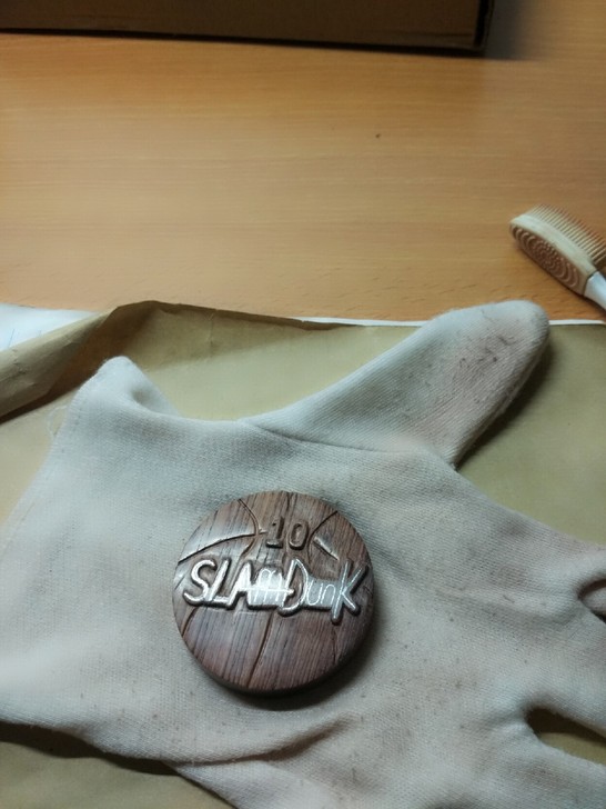 自制大叶黄花梨灌篮高手篮球木牌（手工精磨）