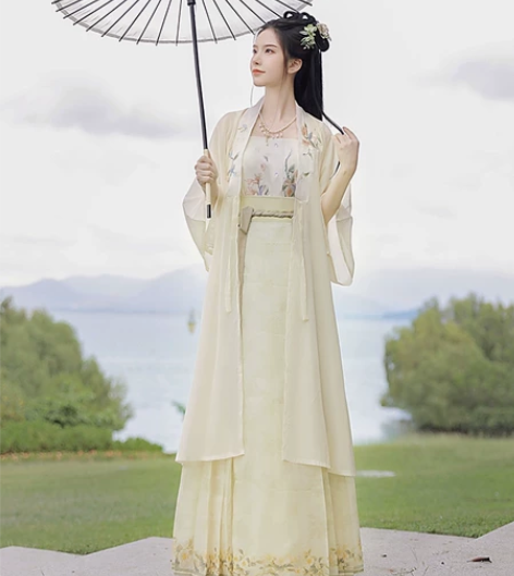 【代友出】柒邑汉服女明制合领衫【玉茗茶】原...