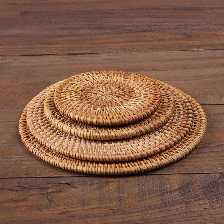 越南藤编手工编织隔热垫 风格：中式 形状：...