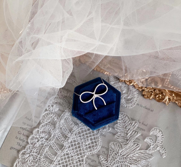 钻石项链吊坠18k金加天然南非钻石镶嵌