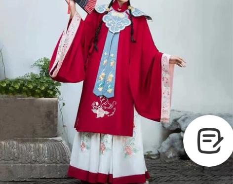 明制汉服长袄织金马面，原价300，带标签，...