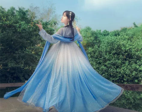 千韵岗昙花一梦原创汉服中国风改良古装汉元素...