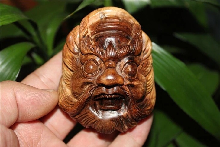 麻梨疙瘩钟馗手把件 红料满花 老人生日礼物...