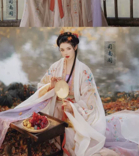科幻！司南阁宋制汉服花凰重工刺绣大袖衫s码...