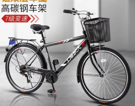 上海永久牌自行车男成年轻便上班通勤单车变速...