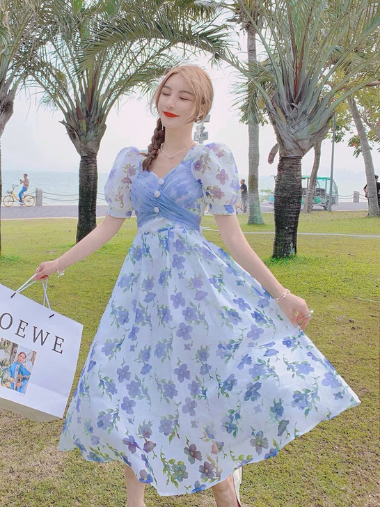 张心子【油画少女】甜美茶歇裙