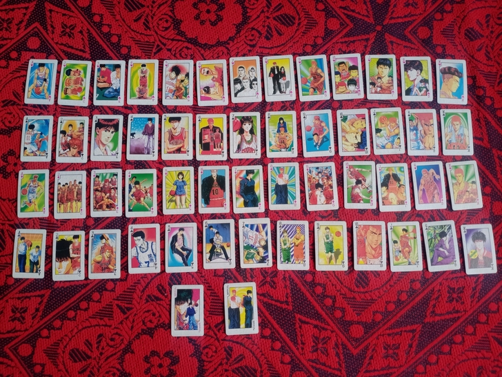 灌篮高手小号扑克牌。一张不少。品像如图,成...