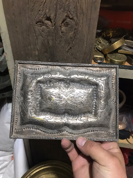 手工刻花铜壁画