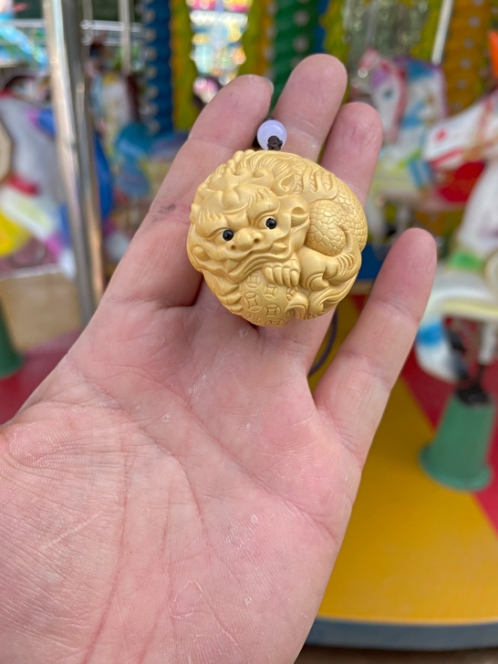 黄杨木木雕文玩摆件钥匙串木雕刻工艺品貔恘小...