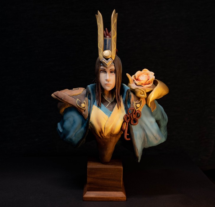 王者荣耀 周瑜 赤莲之焰 胸像 原型 手办...