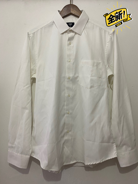 全新MJX白色衬衣，男士长袖衬衣衬衫修身纯...