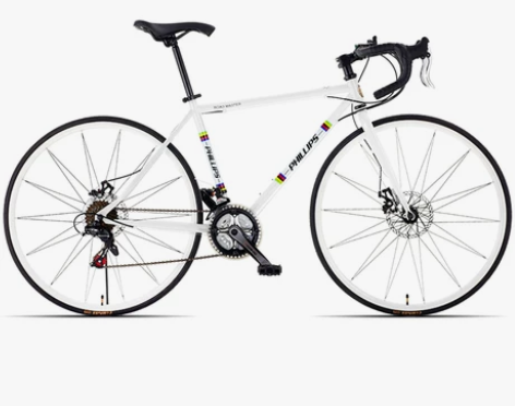 菲利普破风自行车公路车铝合金变速弯把成人男...