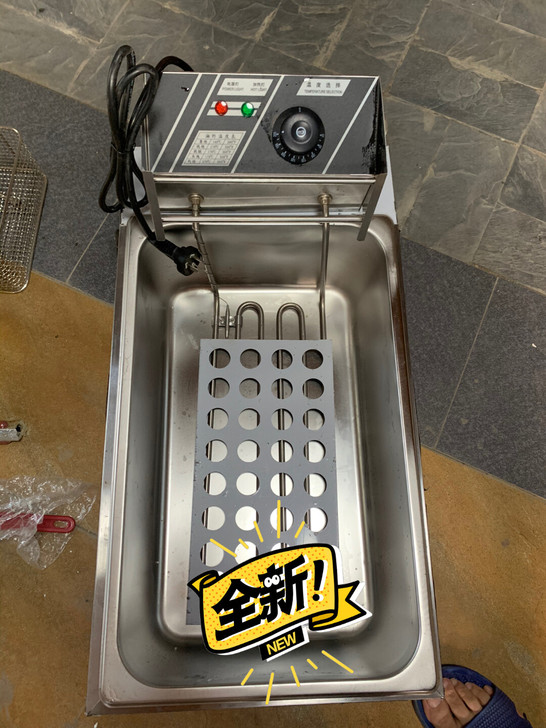 全新炸炉不锈钢电炸炉炸网炸篮油炸锅炸鸡串商...
