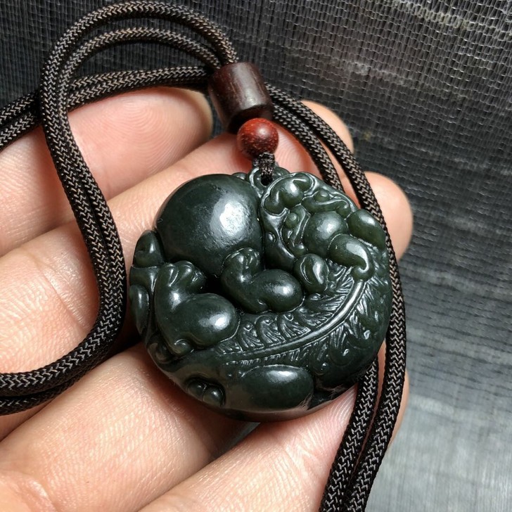 结缘出和田玉 玉吊坠玉佩 玉坠 财源滚滚来...