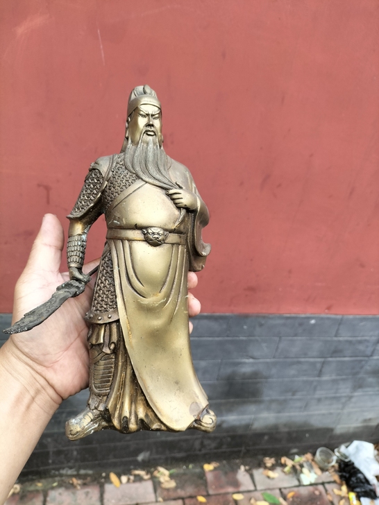 关公铜佛铜像，带款几十年，重3.5斤