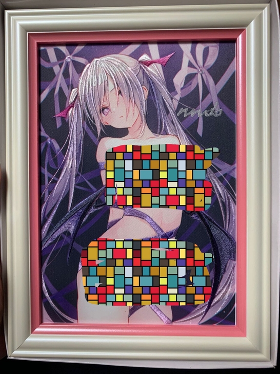 rurudo个展 直笔签名刺绣画
