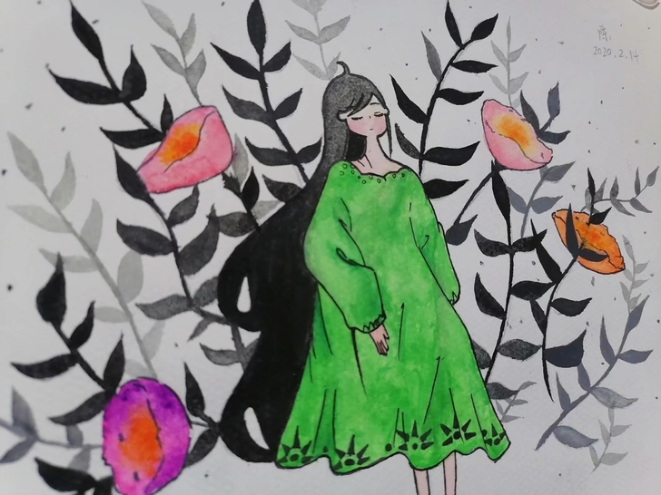 自己画的水彩画，35元无画框，包邮，不刀