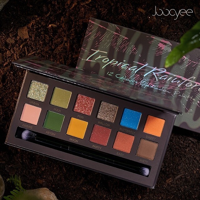 JC/Joocyee热带雨林十二色眼影盘闪...