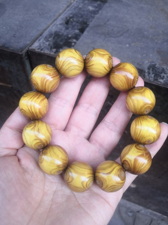 精品黄金柚对眼手串2.0颗颗对眼