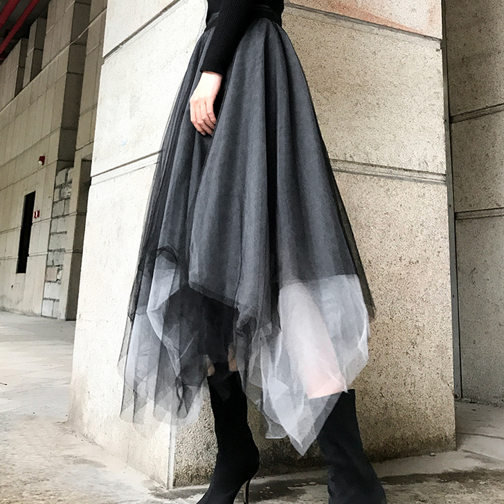 福利】chic暗黑系不规则慵懒风港风多层渐...