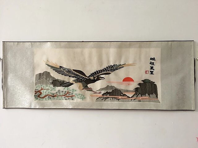 字画 刺绣画 书法丝绢画 装饰画已装裱长卷...
