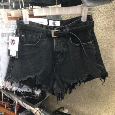 卡兰秀夏装2018新款高腰牛仔短裤女宽松学...