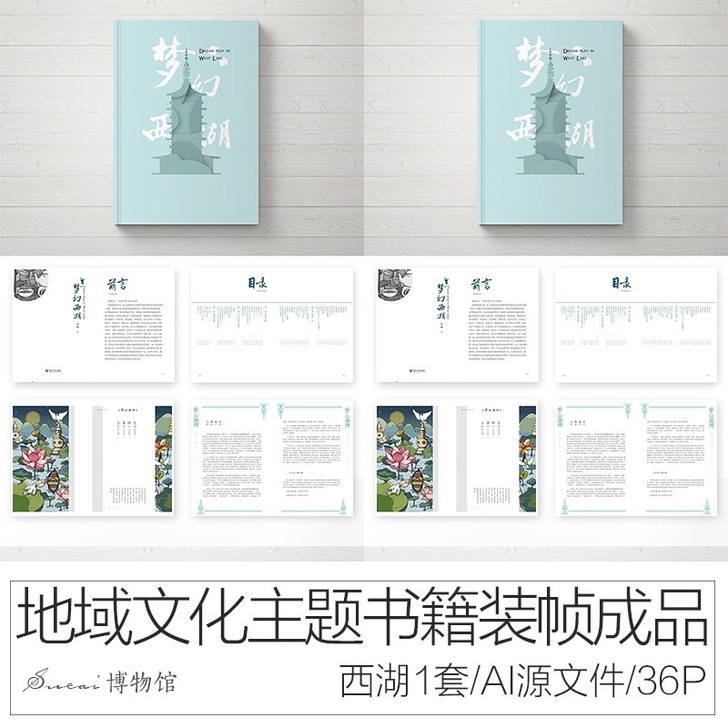 书籍装帧ai源文件排版模板 书籍设计类源文件