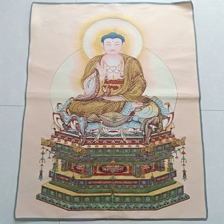 （结缘）宗教刺绣 织锦刺绣画 唐卡机绣 南...