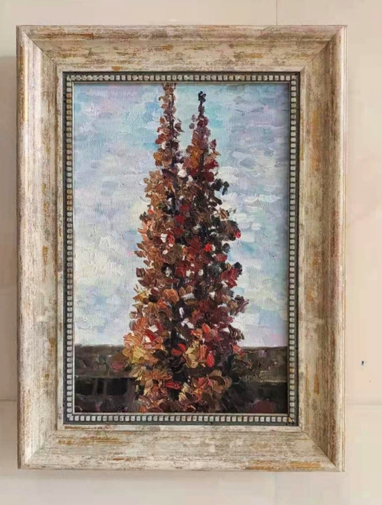 油画风景,印象油画纯手绘原创作品,是加门口...